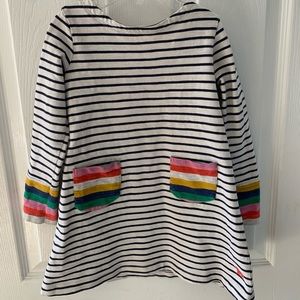 Boden toddler girl dress striped Sz 2-3T